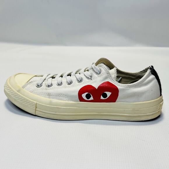 Converse Comme des Garçons Play x Chuck 70 Low Milk Mens Size 9 Women’s Size 11 - Picture 2 of 13